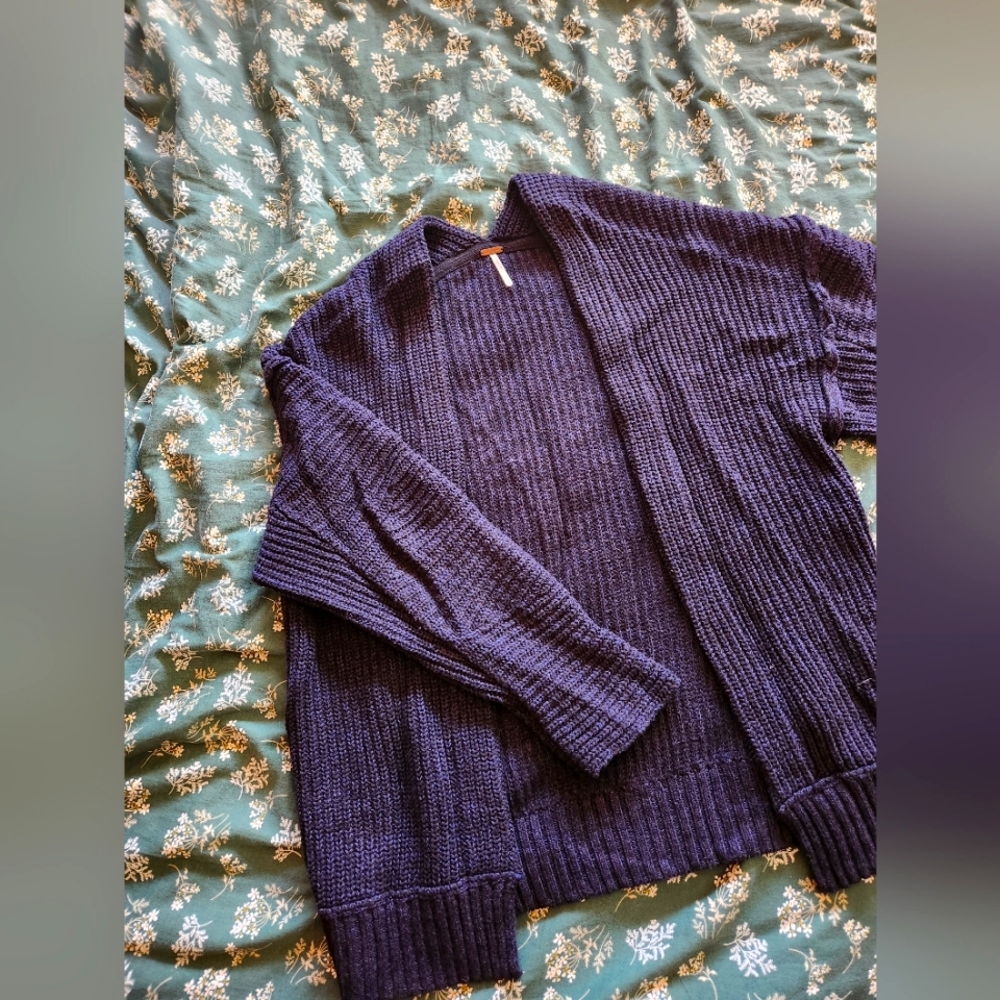 Free People Blue Cardigan
